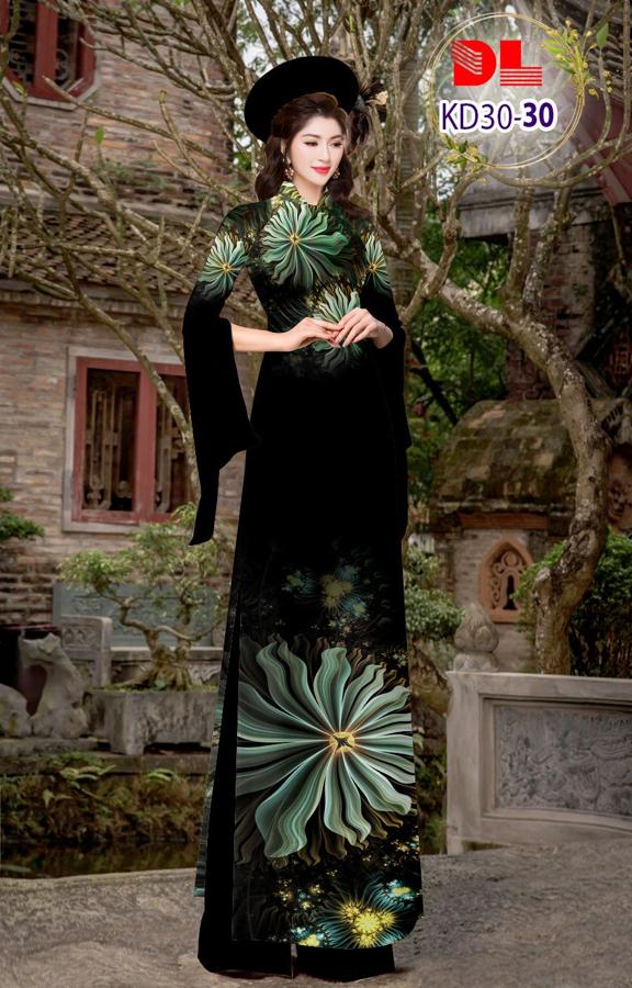 Vải Áo Dài Hoa In 3D AD KD30 16
